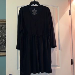 Black dress with bell sleeves